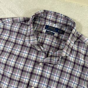 Polo by Ralph Lauren Purple and White Plaid Button-Down Shirt